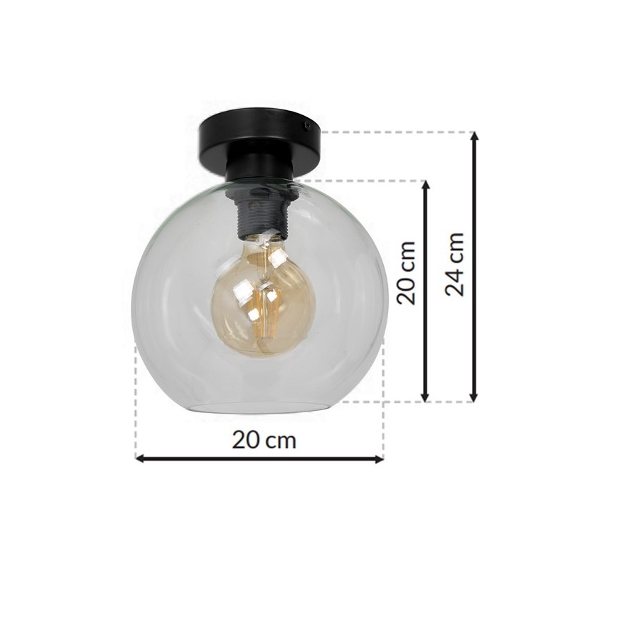 Iluminação de teto SOFIA 1xE27/60W/230V transparente