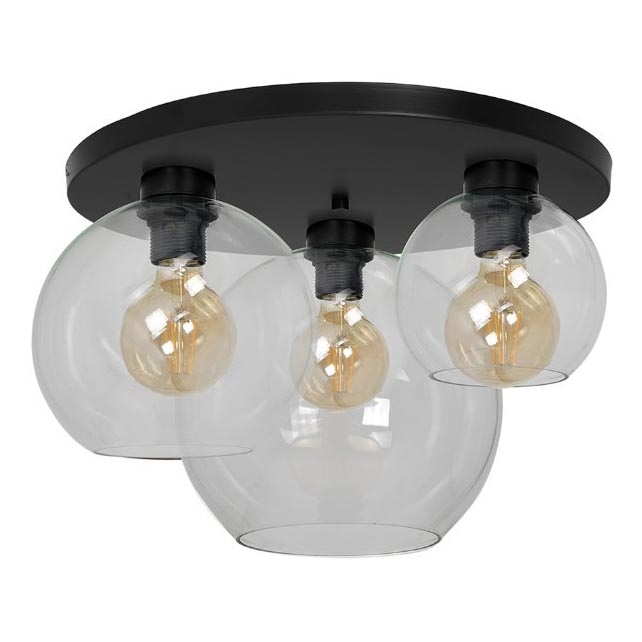 Iluminação de teto SOFIA 3xE27/60W/230V transparente