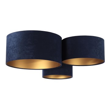 Iluminação de teto SPACE 3xE27/60W/230V azul/dourado