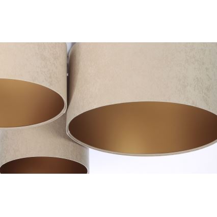 Iluminação de teto SPACE 3xE27/60W/230V bege/dourado