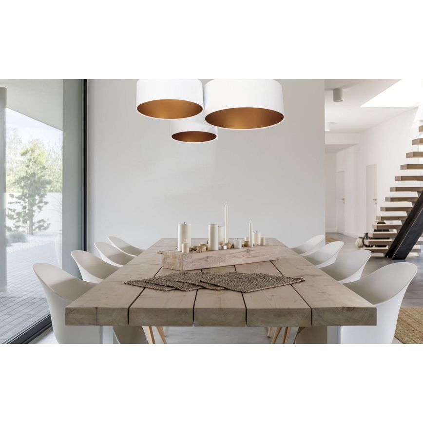 Iluminação de teto SPACE 3xE27/60W/230V branco/dourado