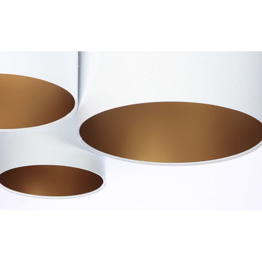Iluminação de teto SPACE 3xE27/60W/230V branco/dourado