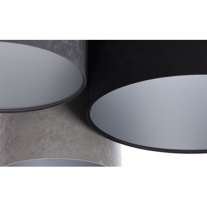 Iluminação de teto SPACE 3xE27/60W/230V cinzento/preto/prateado