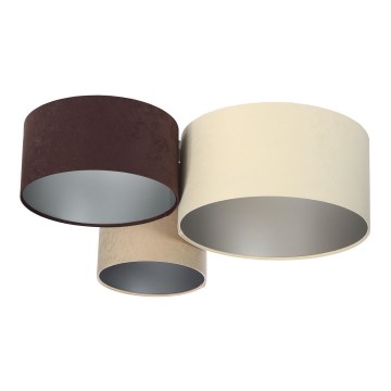 Iluminação de teto SPACE 3xE27/60W/230V creme/castanho/bege