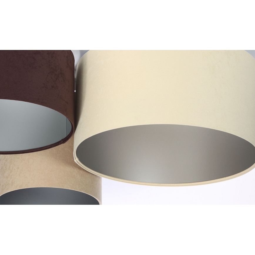 Iluminação de teto SPACE 3xE27/60W/230V creme/castanho/bege