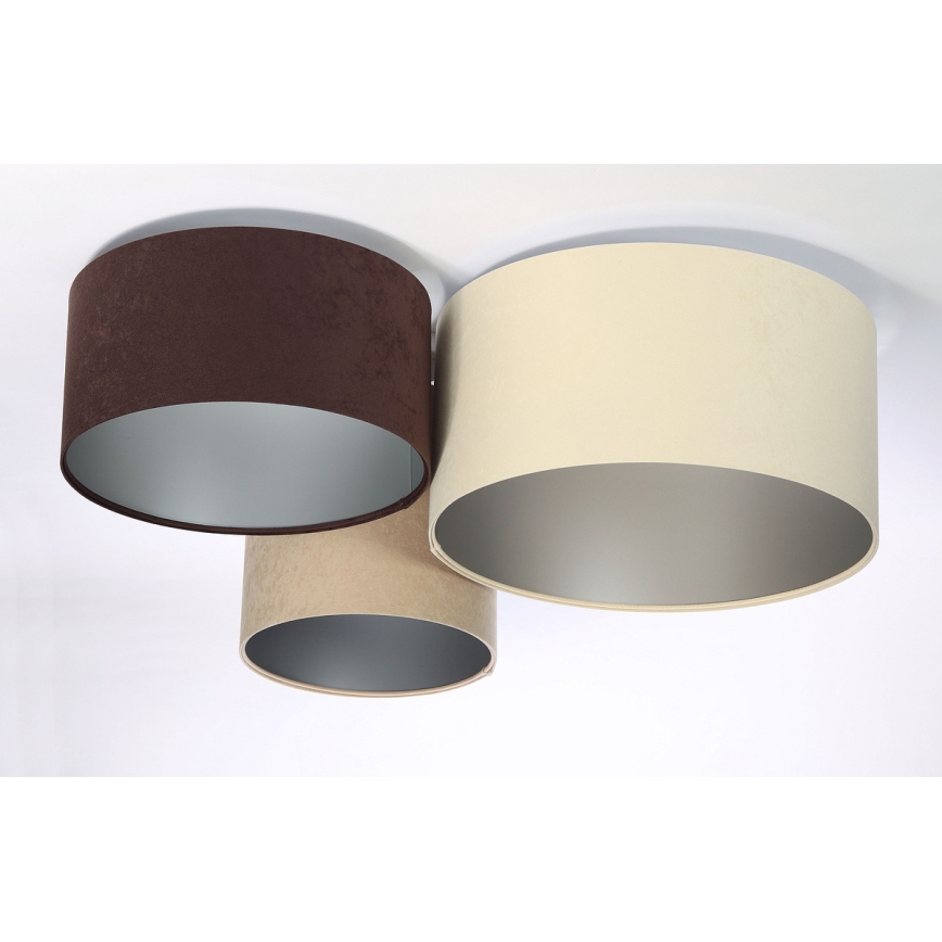 Iluminação de teto SPACE 3xE27/60W/230V creme/castanho/bege