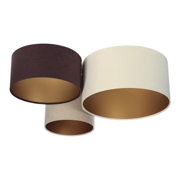 Iluminação de teto SPACE 3xE27/60W/230V creme/castanho/bege