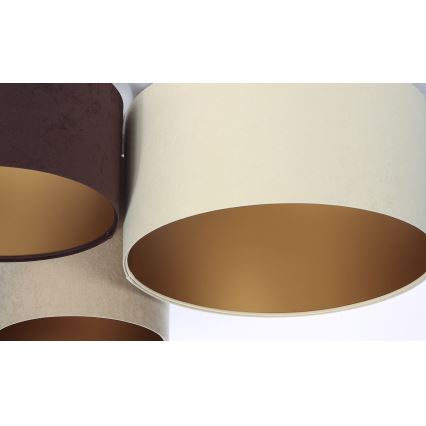 Iluminação de teto SPACE 3xE27/60W/230V creme/castanho/bege