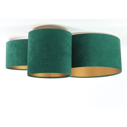 Iluminação de teto SPACE 3xE27/60W/230V verde/dourado