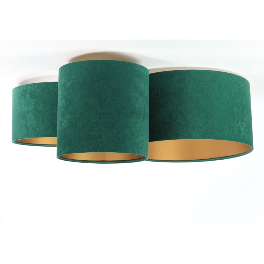 Iluminação de teto SPACE 3xE27/60W/230V verde/dourado
