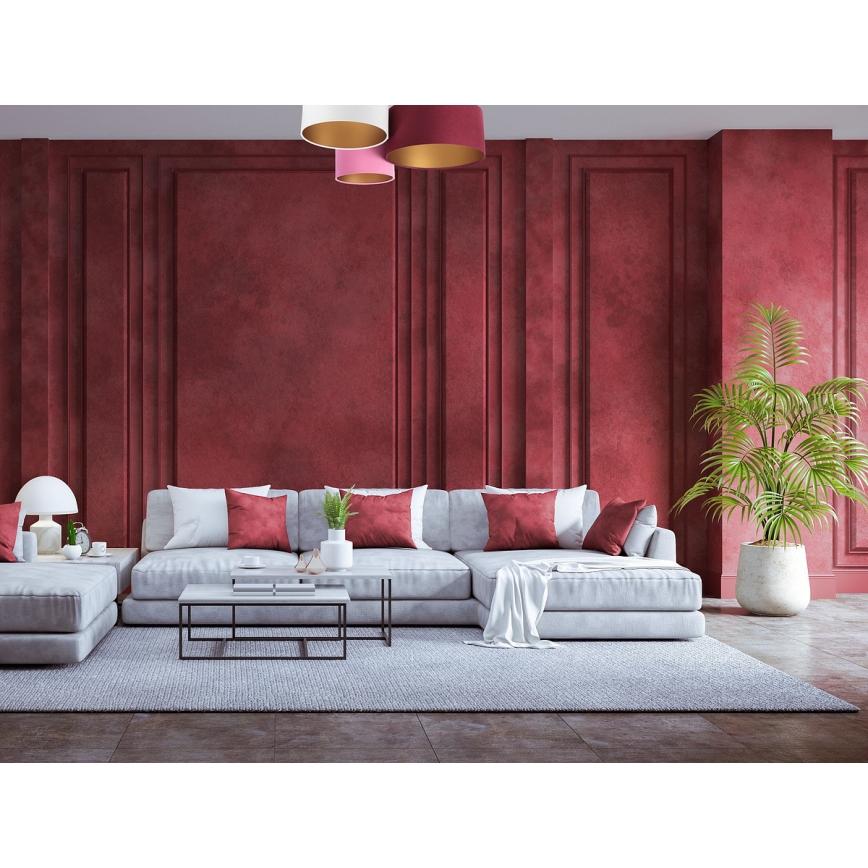 Iluminação de teto SPACE 3xE27/60W/230V vermelho/branco/rosa