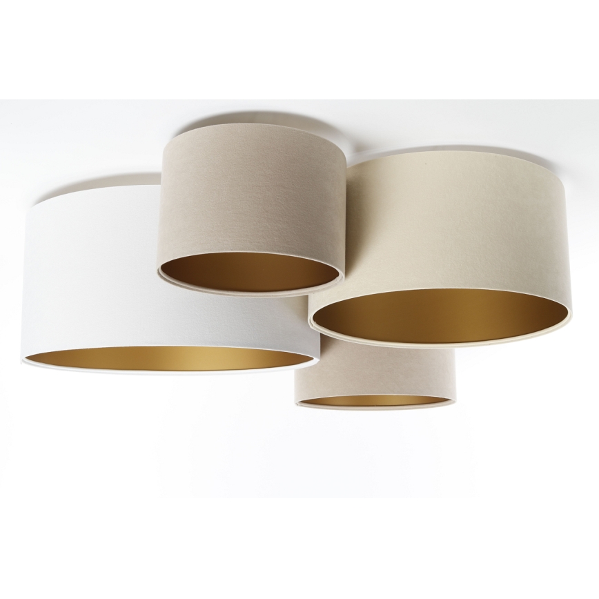 Iluminação de teto SPACE 4xE27/60W/230V bege/branco/dourada