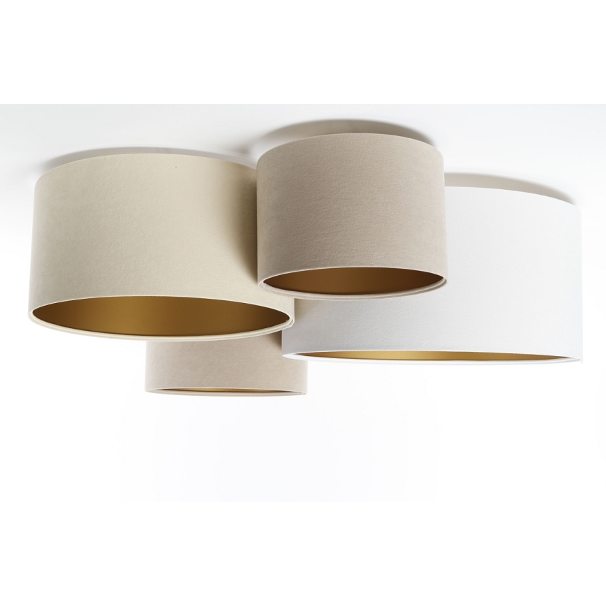 Iluminação de teto SPACE 4xE27/60W/230V bege/branco/dourada