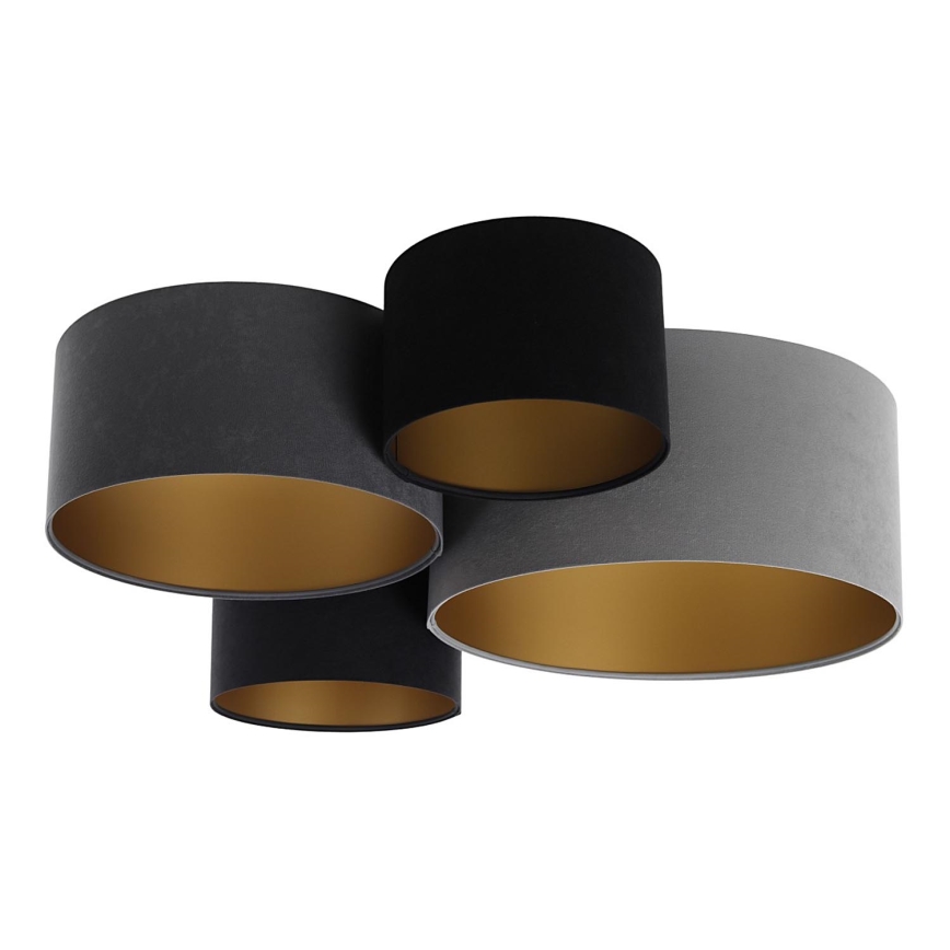 Iluminação de teto SPACE 4xE27/60W/230V cinzento/preto/dourada