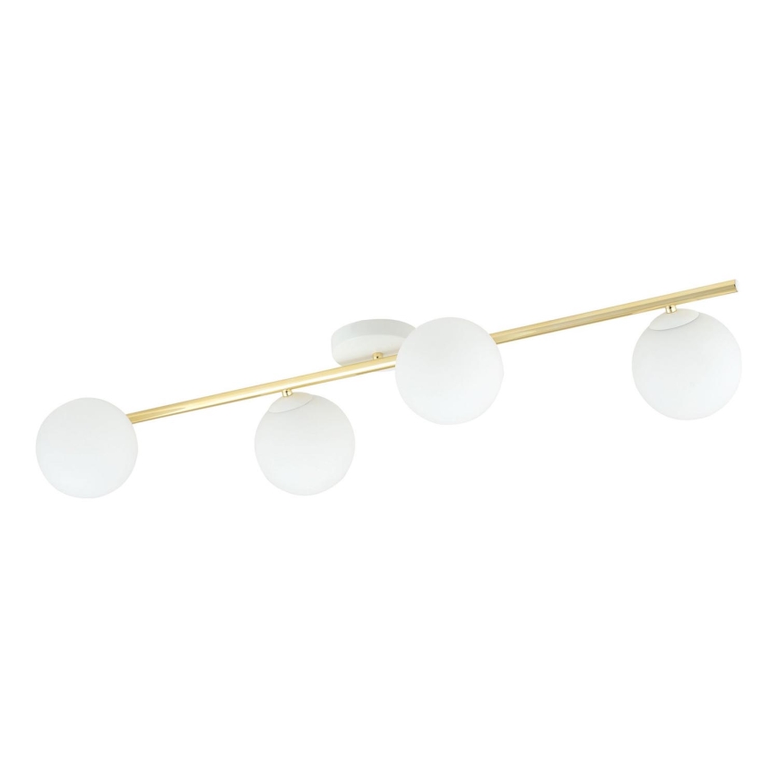 Iluminação de teto SPLENDI 4xE14/10W/230V branco/dourado