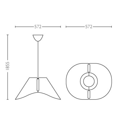 Iluminação de teto suspensa E27/60W/230V