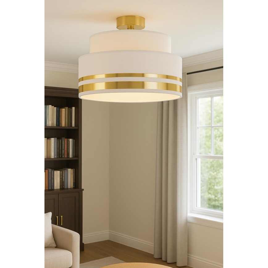 Iluminação de teto TAMI 1xE27/60W/230V bege/dourado