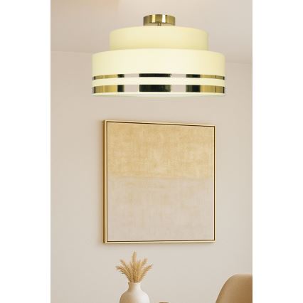 Iluminação de teto TAMI 1xE27/60W/230V bege/dourado