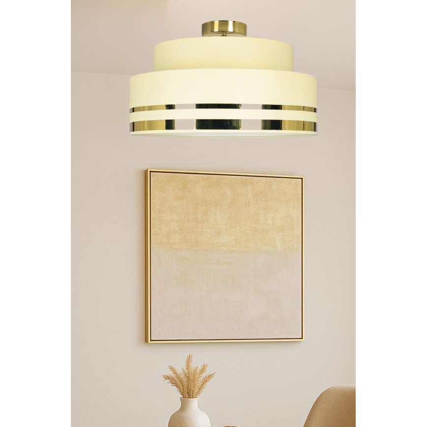 Iluminação de teto TAMI 1xE27/60W/230V bege/dourado