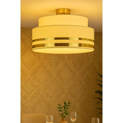 Iluminação de teto TAMI 1xE27/60W/230V bege/dourado