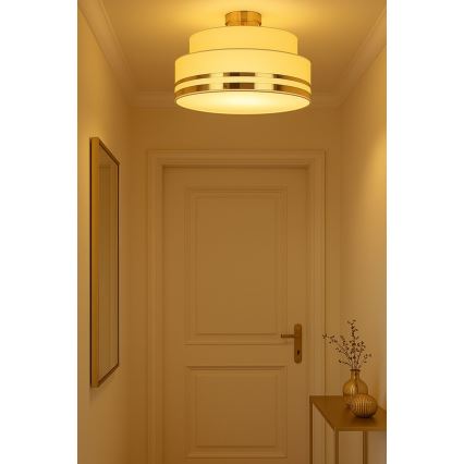 Iluminação de teto TAMI 1xE27/60W/230V bege/dourado
