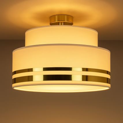 Iluminação de teto TAMI 1xE27/60W/230V bege/dourado