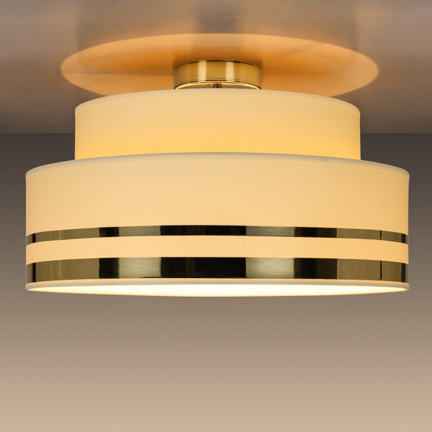 Iluminação de teto TAMI 1xE27/60W/230V bege/dourado