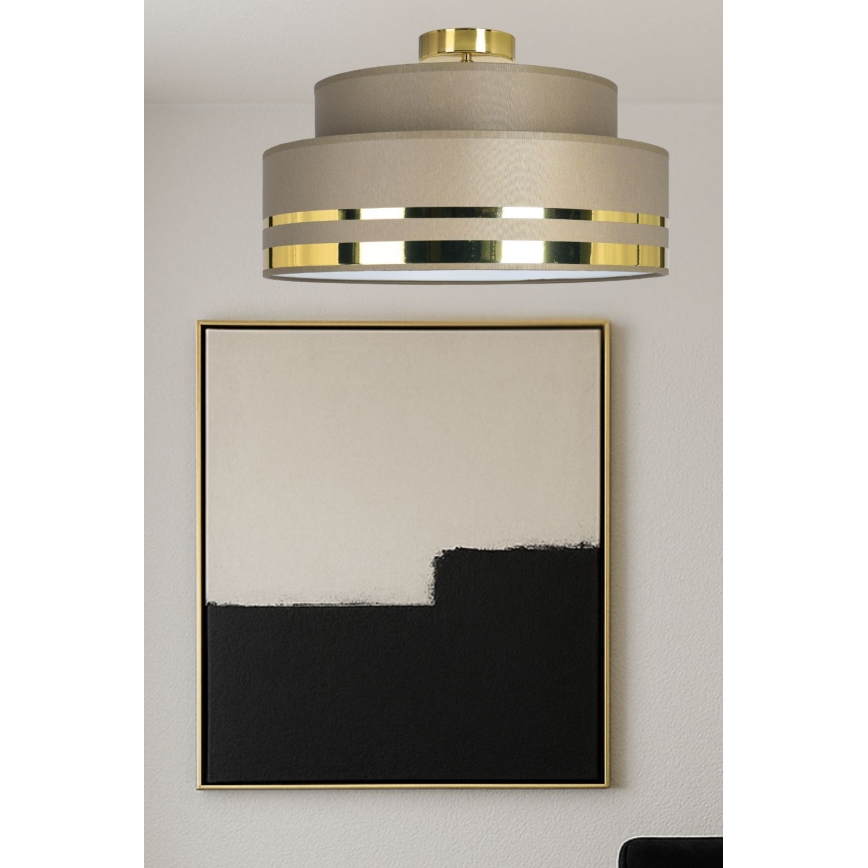 Iluminação de teto TAMI 1xE27/60W/230V castanho/dourado