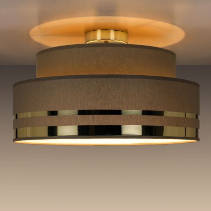 Iluminação de teto TAMI 1xE27/60W/230V castanho/dourado