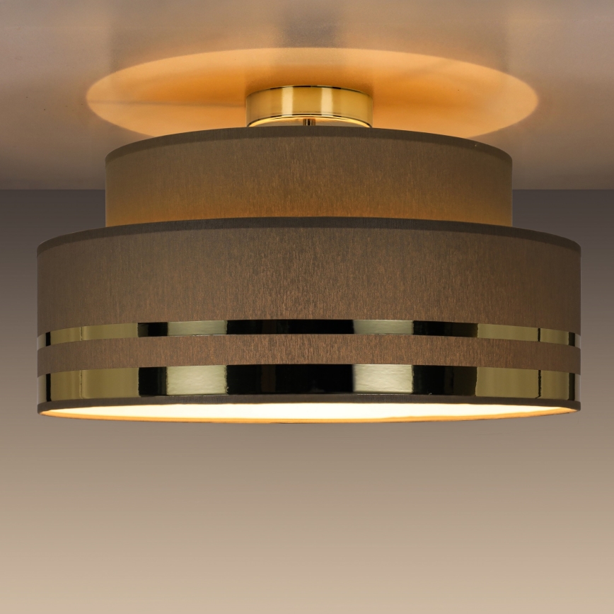 Iluminação de teto TAMI 1xE27/60W/230V castanho/dourado