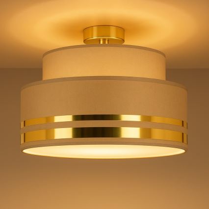 Iluminação de teto TAMI 1xE27/60W/230V castanho/dourado