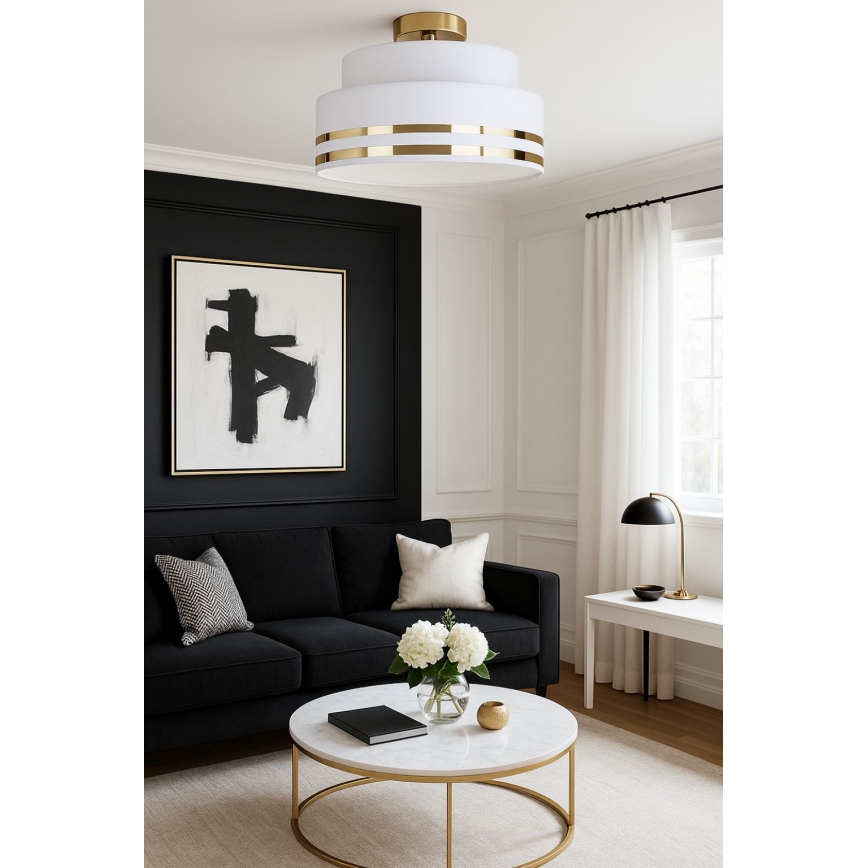 Iluminação de teto TAMI 1xE27/60W/230V creme/dourado