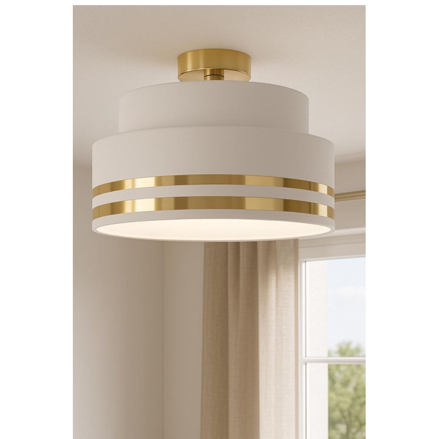Iluminação de teto TAMI 1xE27/60W/230V creme/dourado