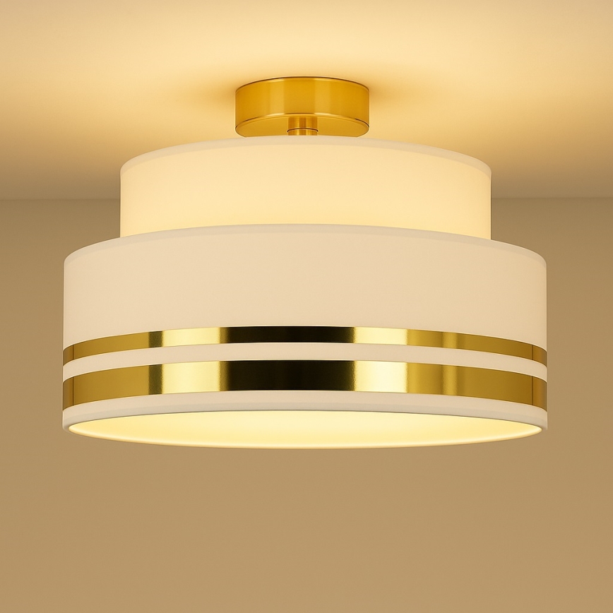 Iluminação de teto TAMI 1xE27/60W/230V creme/dourado