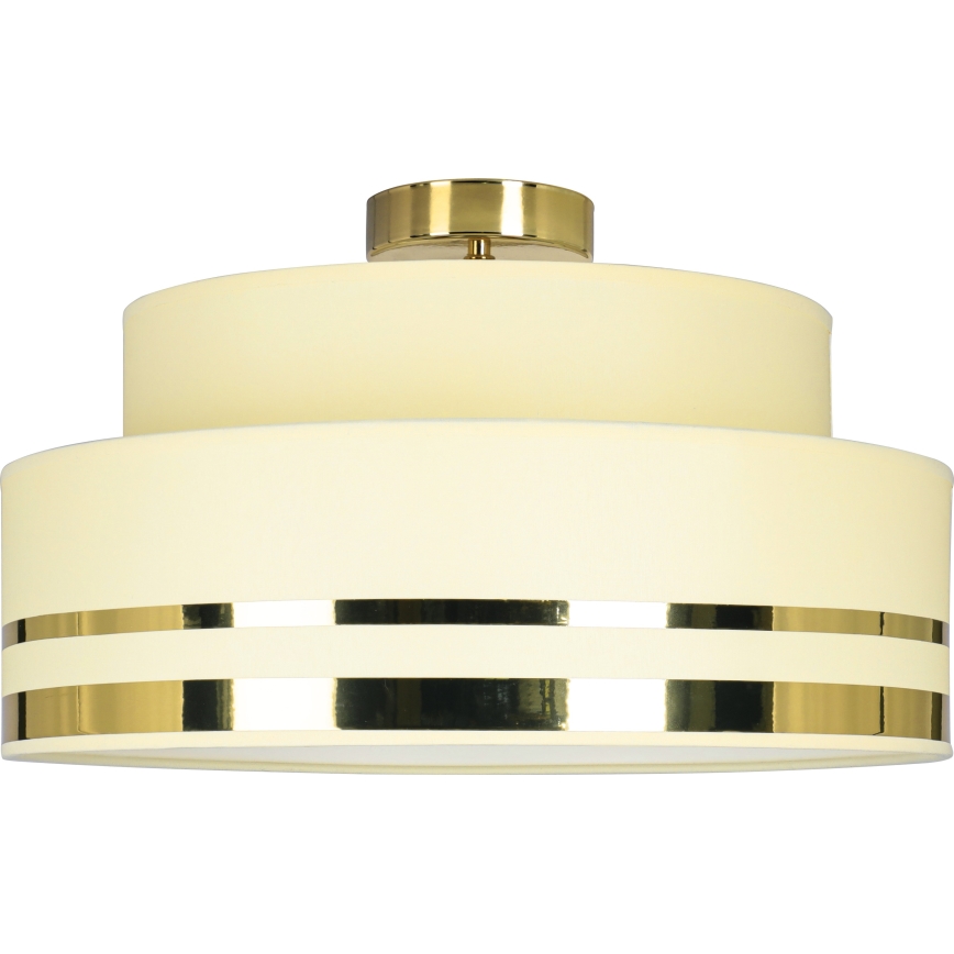 Iluminação de teto TAMI 1xE27/60W/230V diâmetro 40 cm bege/dourado