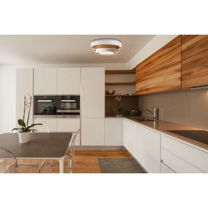 Iluminação de teto TRINITI 2xE27/60W/230V branco/dourada