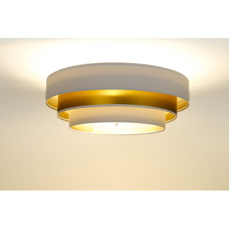 Iluminação de teto TRINITI 2xE27/60W/230V branco/dourada