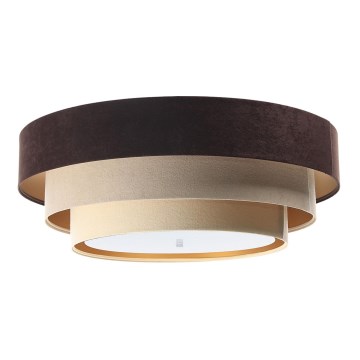 Iluminação de teto TRINITI 2xE27/60W/230V castanho/bege/dourada