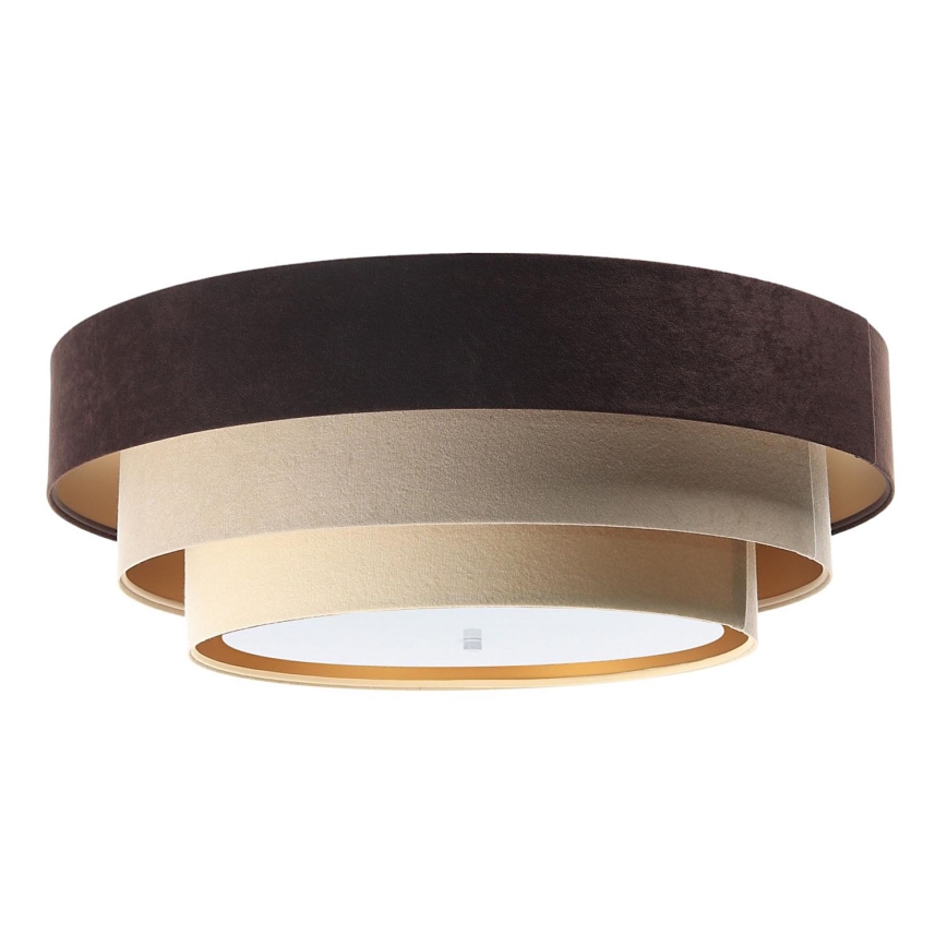 Iluminação de teto TRINITI 2xE27/60W/230V castanho/bege/dourada