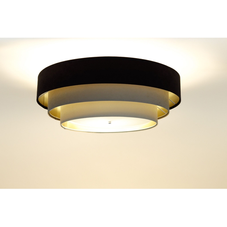 Iluminação de teto TRINITI 2xE27/60W/230V castanho/bege/dourada