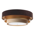 Iluminação de teto TRINITI 2xE27/60W/230V castanho/dourada/bege