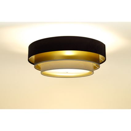 Iluminação de teto TRINITI 2xE27/60W/230V castanho/dourada/bege