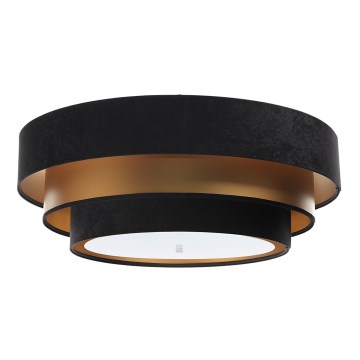 Iluminação de teto TRINITI 2xE27/60W/230V preto/dourada