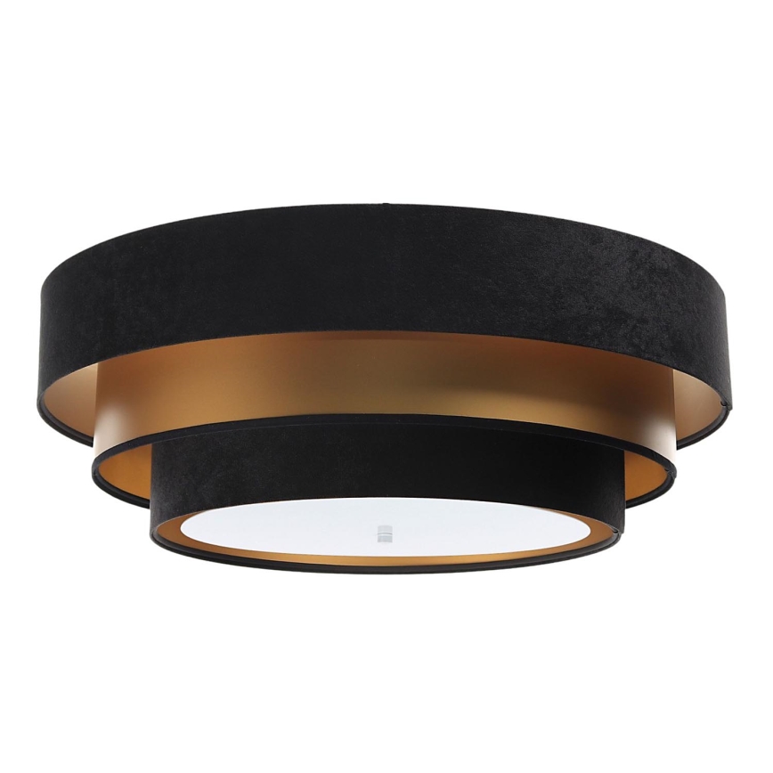 Iluminação de teto TRINITI 2xE27/60W/230V preto/dourada