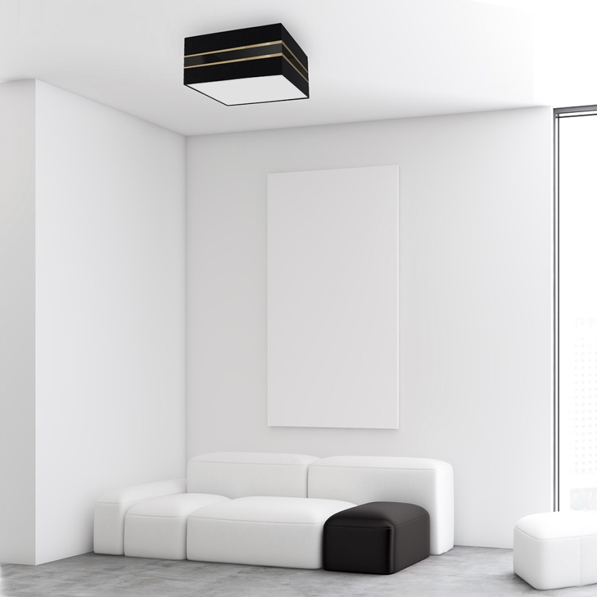 Iluminação de teto ULTIMO 2xE27/60W/230V preta