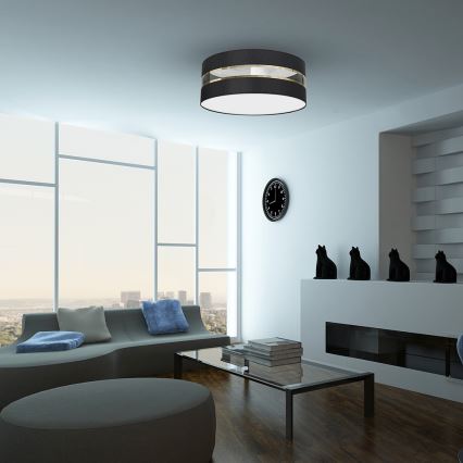 Iluminação de teto ULTIMO 2xE27/60W/230V preta