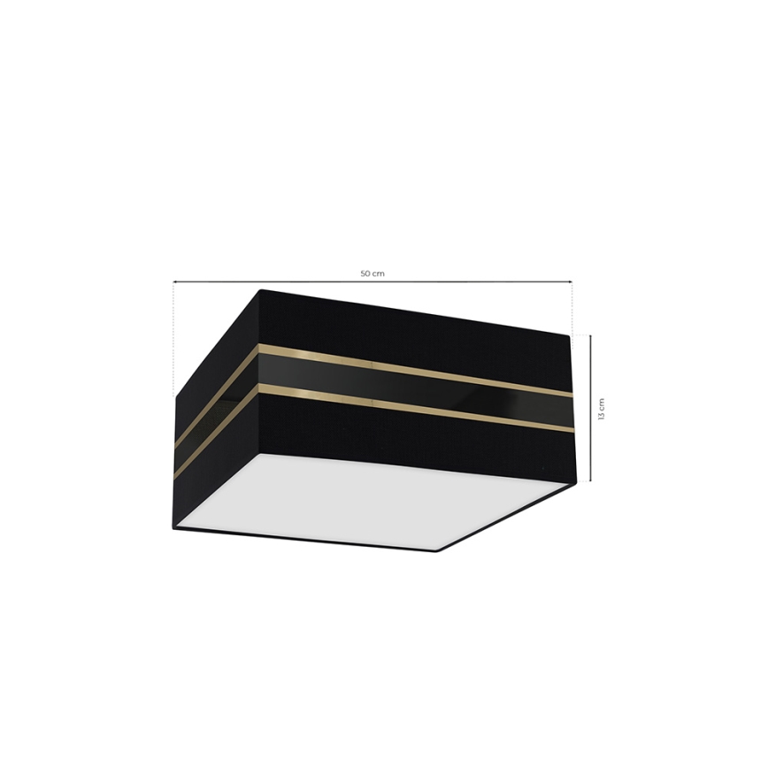 Iluminação de teto ULTIMO 3xE27/60W/230V preta