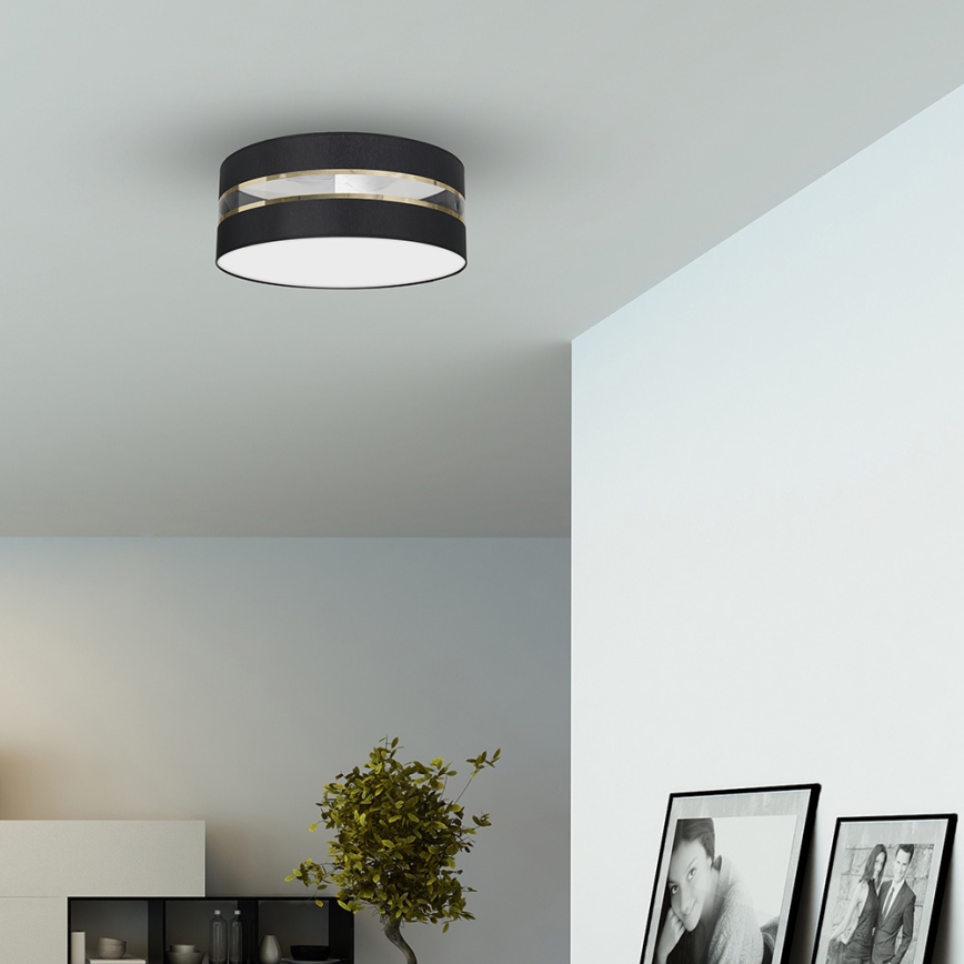 Iluminação de teto ULTIMO 3xE27/60W/230V preta