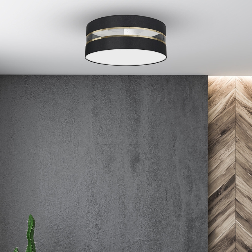 Iluminação de teto ULTIMO 3xE27/60W/230V preta