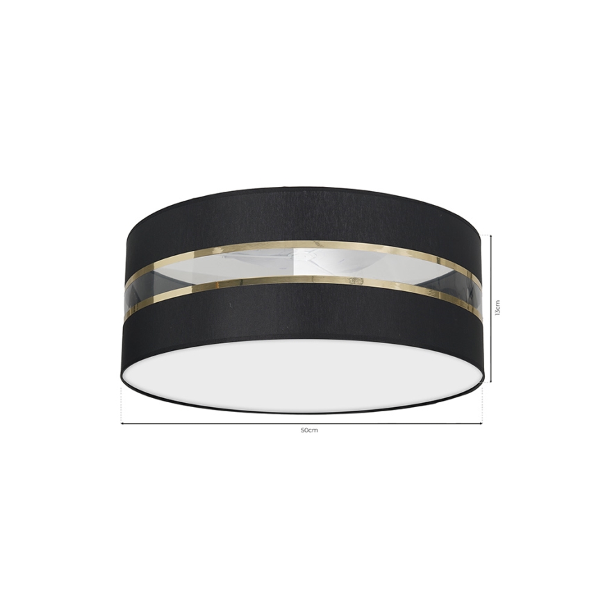 Iluminação de teto ULTIMO 3xE27/60W/230V preta